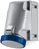 Розетка кабельная накладная DKC Quadro 63А 2Р+РЕ 230В IР67 синий картинка 